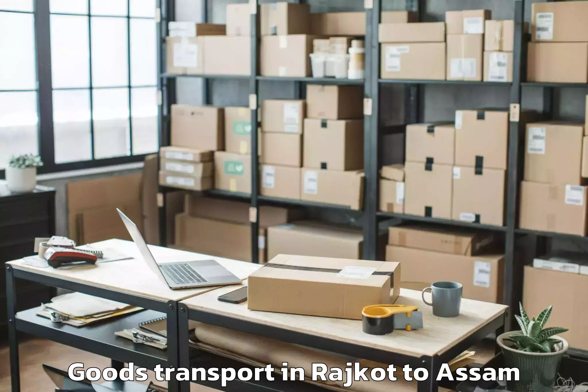 Easy Rajkot to Bhergaon Goods Transport Booking